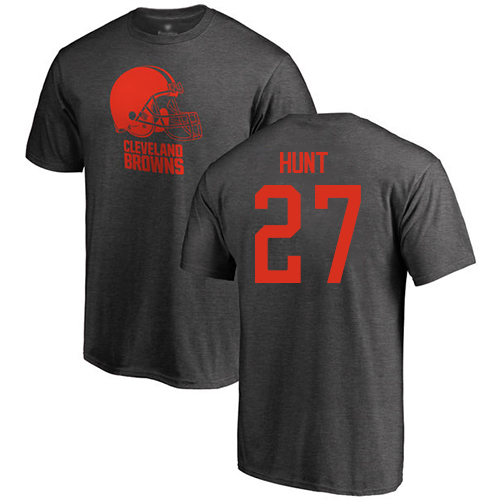 Men Cleveland Browns Kareem Hunt Ash Jersey #27 NFL Football One Color T Shirt->cleveland browns->NFL Jersey
